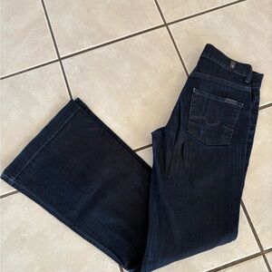 7 For All Mankind Ginger Dark Indigo Flare Jeans
